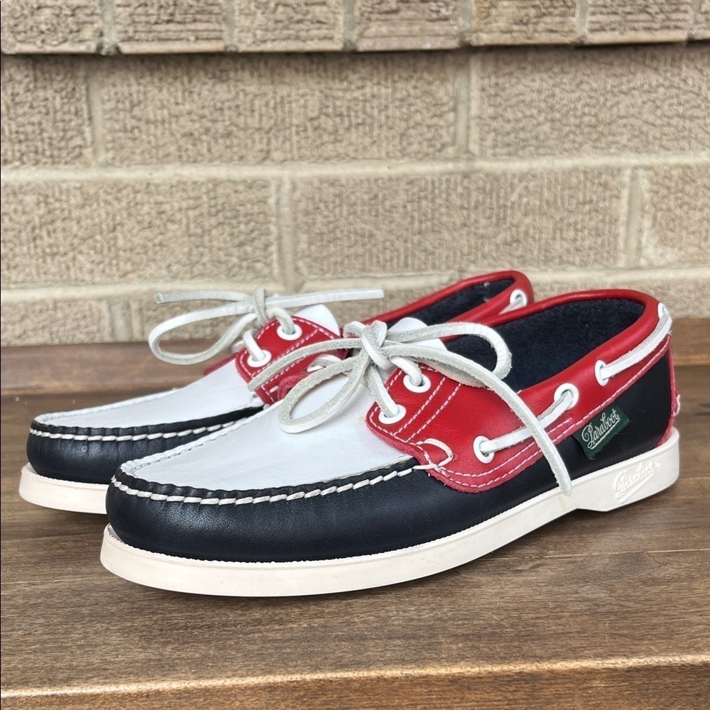 NWOT Paraboot x Dooney & Bourke Marine Loafers Red White Navy – Youth 4/5
